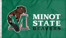 Load image into Gallery viewer, minot state university beavers flag for college dorm decor