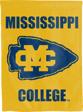 Load image into Gallery viewer, gold mississippi college double sided house flag for man cave decor