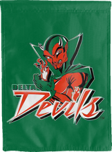 Load image into Gallery viewer, green mississippi valley state devils double sided house flag for man cave decor