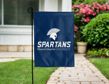 Load image into Gallery viewer, blue missouri baptist university double sided garden flag for yard decor