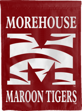 Load image into Gallery viewer, red morehouse maroon tigers double sided house flag for man cave decor