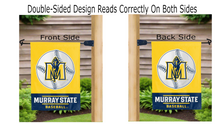 Load image into Gallery viewer, murray state baseball logo reading correctly on both sides of double sided garden flag