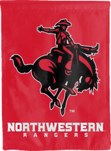 Load image into Gallery viewer, red northwestern state university rangers double sided house flag for man cave decor