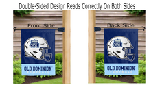 Load image into Gallery viewer, odu old dominion football logo reading correctly on both sides of garden flag