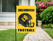 Load image into Gallery viewer, gold ohio dominican football garden flag for yard decor