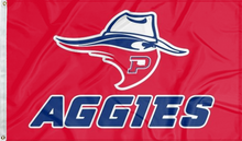 Load image into Gallery viewer, red oklahoma panhandle state aggies flag for college dorm decor