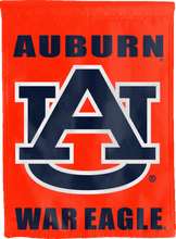 Load image into Gallery viewer, double sided house flag with auburn war eagle logo for man cave decor