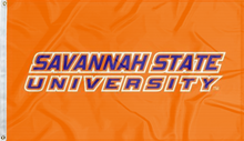 Load image into Gallery viewer, orange savannah state university tigers flag for college dorm decor