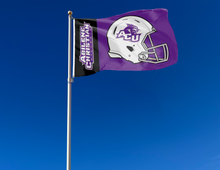 Load image into Gallery viewer, outdoor display of abilene christian university wildcats football flag for tailgate decor