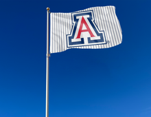Load image into Gallery viewer, outdoor display of arizona baseball stripes flag for tailgate decor