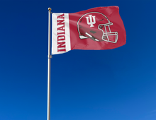Load image into Gallery viewer, outdoor display of indiana hoosiers football flag as part of tailgate decor