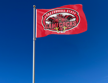 Load image into Gallery viewer, outdoor display of jacksonville state gamecocks flag for tailgate decor