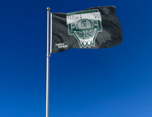 Load image into Gallery viewer, outdoor display of michigan state basketball march madness 2026 flag for tailgate decor
