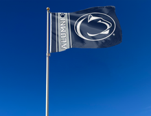 Load image into Gallery viewer, outdoor display of penn state university alumni flag for tailgate decor