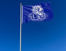 Load image into Gallery viewer, outdoor display of blue tennessee state university flag for tailgate decor