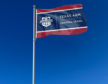 Load image into Gallery viewer, outdoor display of texas a&m university central texas flag for tailgate decor