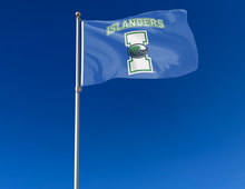 Load image into Gallery viewer, outdoor display of texas A&M corpus christi islanders flag for tailgate decor