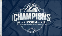 Load image into Gallery viewer, Penn State NCAA Women's Volleyball Championship 2024 Champions 3x5 Flag for college dorm decor