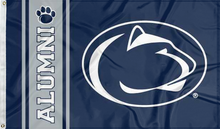 Load image into Gallery viewer, blue penn state university alumni flag for college dorm decor