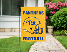 Load image into Gallery viewer, gold pittsburgh panthers football garden flag for yard decor