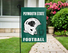 Load image into Gallery viewer, green plymouth state university football garden flag for yard decor