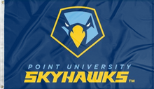 Load image into Gallery viewer, point university skyhawks flag for college dorm decor