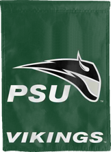 Load image into Gallery viewer, green psu vikings double sided house flag for man cave decor