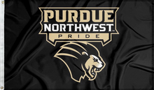 Load image into Gallery viewer, black purdue northwest pride flag for college dorm decor