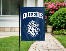 Load image into Gallery viewer, blue queens university of charlotte double sided garden flag for yard decor