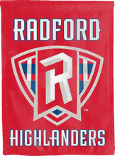 Load image into Gallery viewer, red radford university double sided house flag for man cave decor