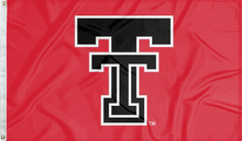 Load image into Gallery viewer, red texas tech university red raiders flag for college dorm decor
