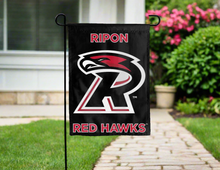 Load image into Gallery viewer, black ripon college double sided garden flag for yard decor