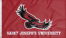 Load image into Gallery viewer, red saint joseph's university flag for college dorm decor