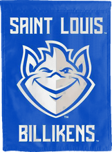 Load image into Gallery viewer, blue saint louis billikens double sided house flag for man cave decor