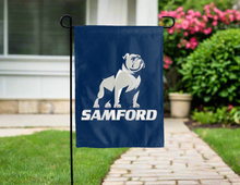 Load image into Gallery viewer, blue samford university double sided garden flag for yard decor