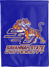 Load image into Gallery viewer, blue savannah state university double sided house flag for man cave decor