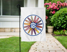 Load image into Gallery viewer, white southeastern conference sec double sided garden flag for yard decor