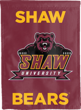 Load image into Gallery viewer, maroon shaw university bears double sided house flag for man cave decor
