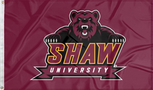 Load image into Gallery viewer, maroon shaw university flag for college dorm decor