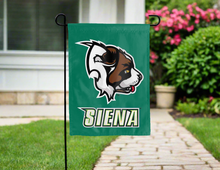 Load image into Gallery viewer, green siena university double sided garden flag for yard decor