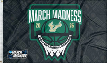 Load image into Gallery viewer, south florida basketball march madness 2026 flag for college dorm decor