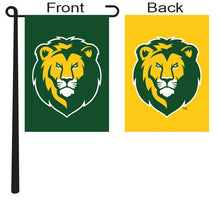 Load image into Gallery viewer, green and gold southeastern louisiana university garden flag for yard decor