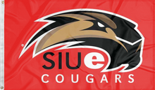 Load image into Gallery viewer, red southern illinois university edwardsville siue flag for college dorm decor