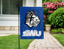 Load image into Gallery viewer, blue southern wesleyan university double sided garden flag for yard decor