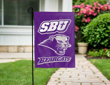 Load image into Gallery viewer, purple southwest baptist university bearcats double sided garden flag for yard decor