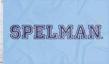 Load image into Gallery viewer, light blue spelman college flag for college dorm decor