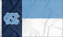 Load image into Gallery viewer, state of texas style north carolina tar heels flag for college dorm decor