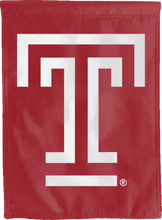 Load image into Gallery viewer, red temple university double sided house flag for man cave decor