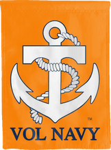 Load image into Gallery viewer, orange tennessee vol navy double sided house flag for college dorm decor