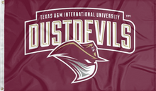 Load image into Gallery viewer, texas a&m international university dustdevils flag for college dorm decor
